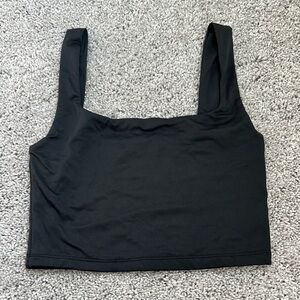 Black Sleeveless Crop Top